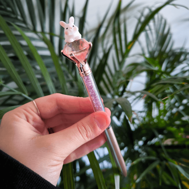 Stylo baguette magique - Lapin (rose)