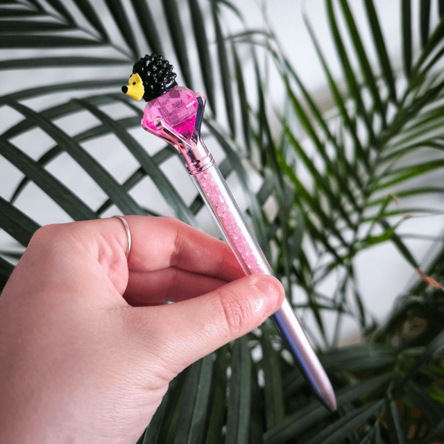 Stylo baguette magique - Hérisson (fuchsia)