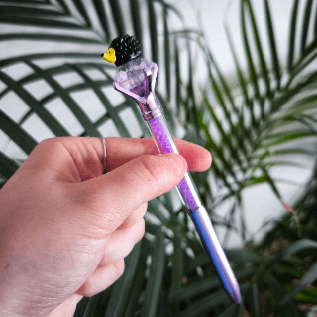 Stylo baguette magique - Hérisson (violet)